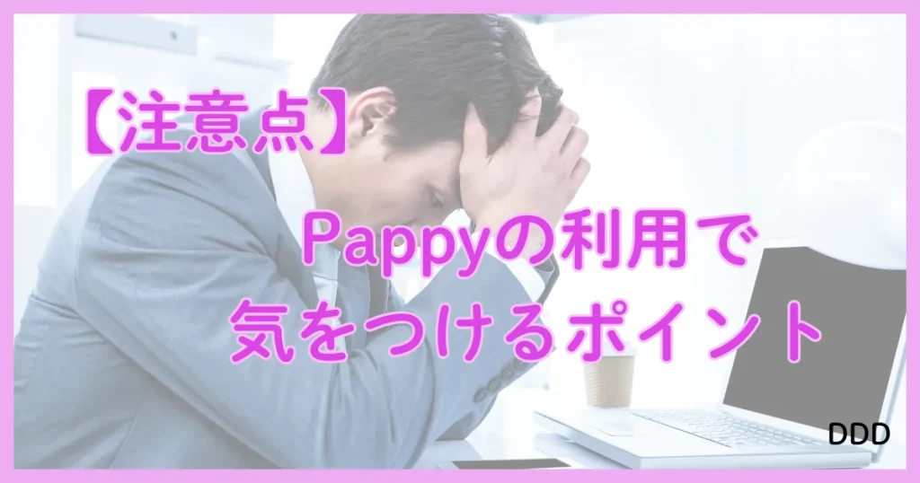 Pappy（パピー）　パパ活　アプリ 　注意点　デメリット